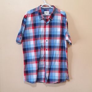 Ecko Unltd. Short Sleeve Plaid Button Down Shirt
